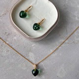 Grace örhänge i 18 karat förgyllt silver med grön amethyst quartz och zirkonia