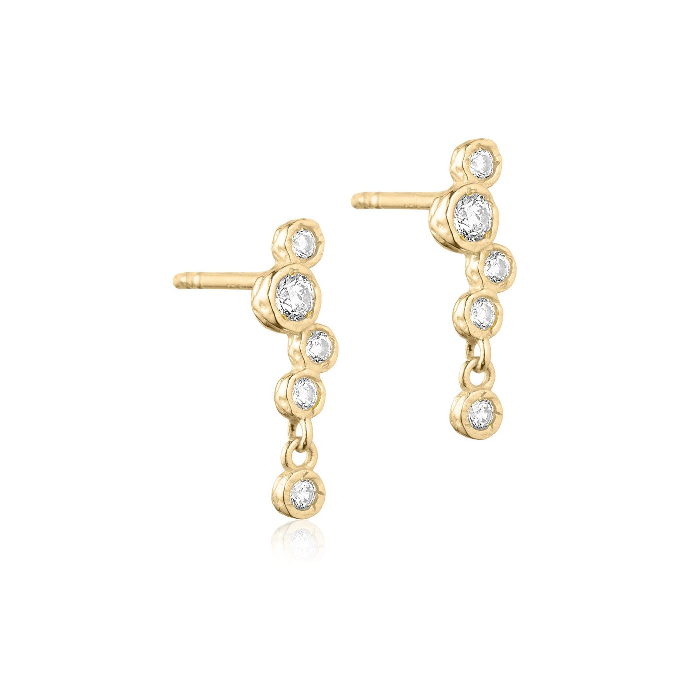 Romance øreringe i 18 karat guldbelagt sølv med zirkonia