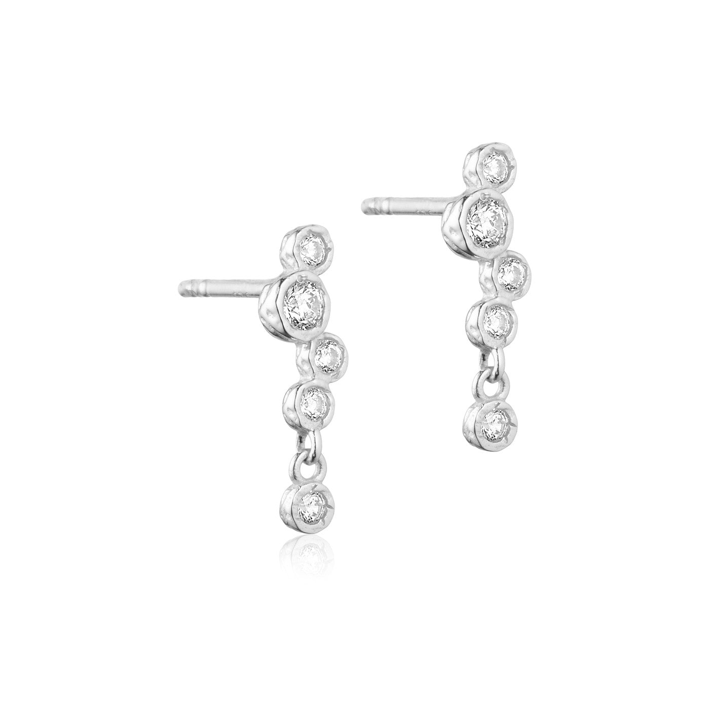 Romance øreringe i sølv med zirkonia