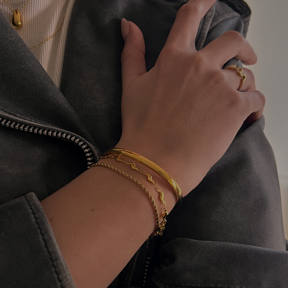 Aurora guldbelagt classic armring