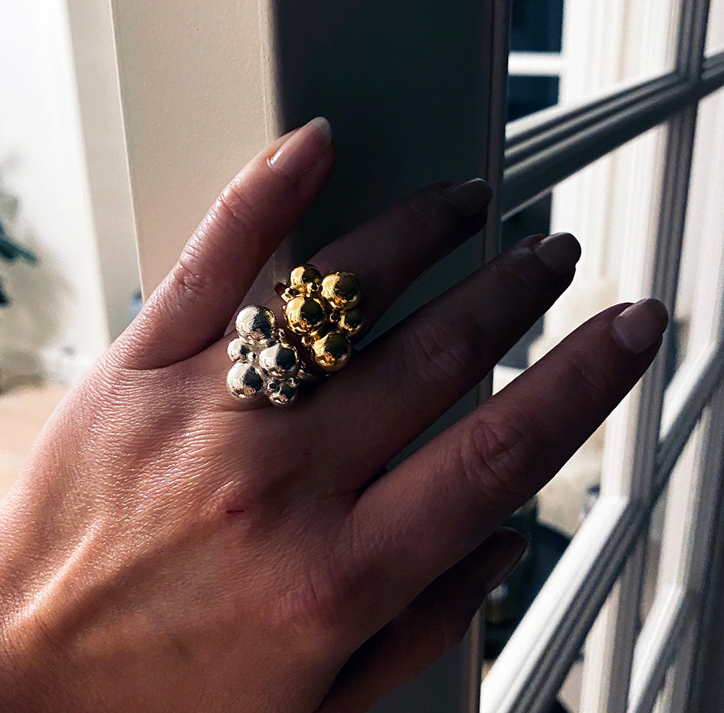 Harmony sølv ring med kugler