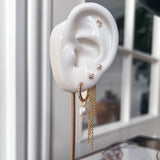 Individual Hoops zirkonia i 18 karat guldbelagt sølv