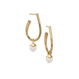 Glory örhängen i 18 karat förgyllt silver med sötvattenspärla