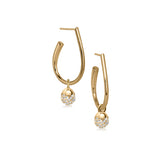 Glory örhängen i 18 karat förgyllt silver med vita topaser