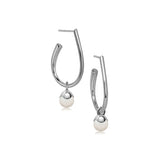 Glory örhängen i silver med vit sötvattenspärla