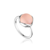Glory ring i silver med rosa kalcedon