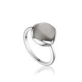 Glory silver ring med grå månsten