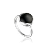 Glory silver ring med svart onyx