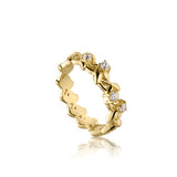 Forest ring i 18 karat förgyllt silver med zirconia