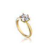 Forest ring i 18 karat förgyllt silver med stora zirconia