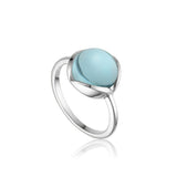 Glory silver ring med blå topas 