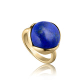 Glory ring stor 18 karat förgyllt silver med blå lapis lazuli