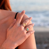 Glory silver ring med aqua chalcedony 