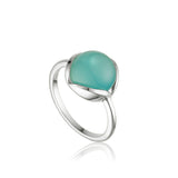 Glory silver ring med aqua chalcedony 