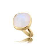 Rainbow ring i 18 karat förgyllt silver med regnbågsmånsten