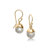 Glory örhängen i 18 karat förgyllt silver med sötvattenspärla