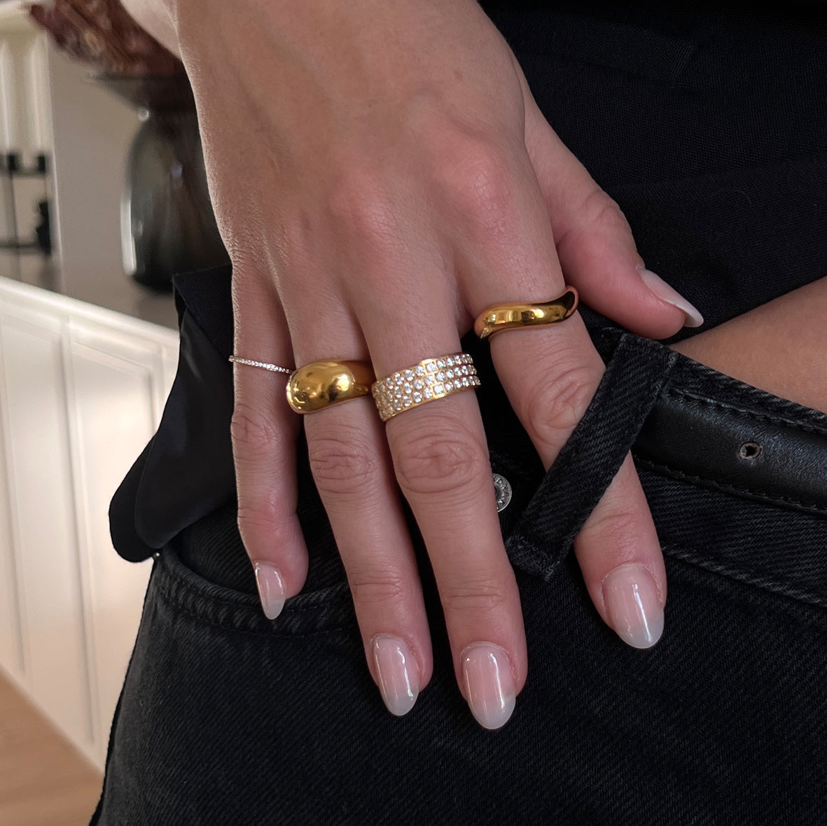 Bianca lux ring med zirkonia
