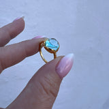 Glory silver ring med blå topas 