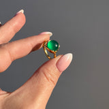 Glory ring i 18 karat förgyllt silver med grön onyx