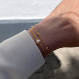 Glory armband i silver med grön onyx