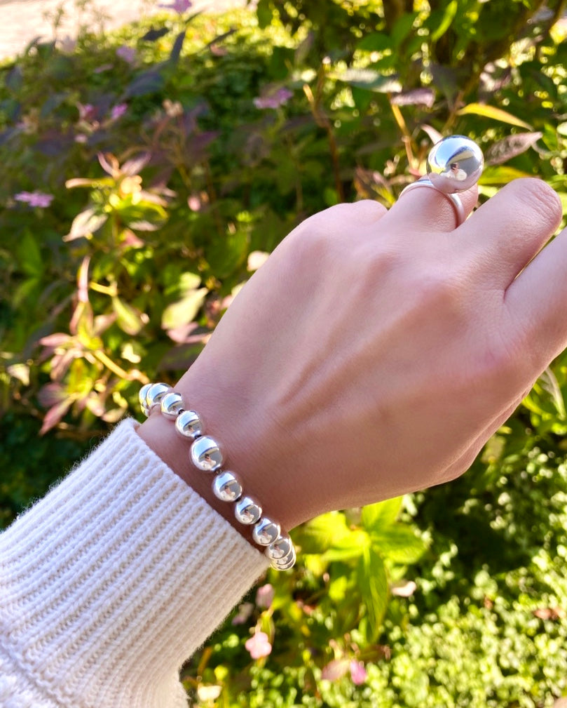 OP armbånd i 18 karat guldbelagt sølv med kugler