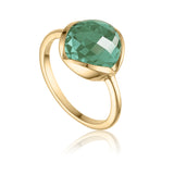 Glory ring i 18 karat förgyllt silver med grön onyx