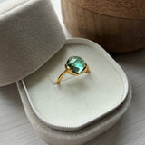 Glory ring i 18 karat förgyllt silver med grön onyx