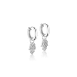 Individual Hamsa charm i sølv med zirkonia